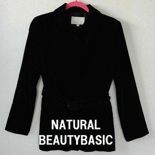 ナチュラルビューティーベーシック(NATURAL BEAUTY BASIC)の格安 NBB（ﾅﾁｭﾗﾙﾋﾞｭｰﾃｨｰﾍﾞｰｼｯｸ）ショートコートコーデュロイ黒(その他)