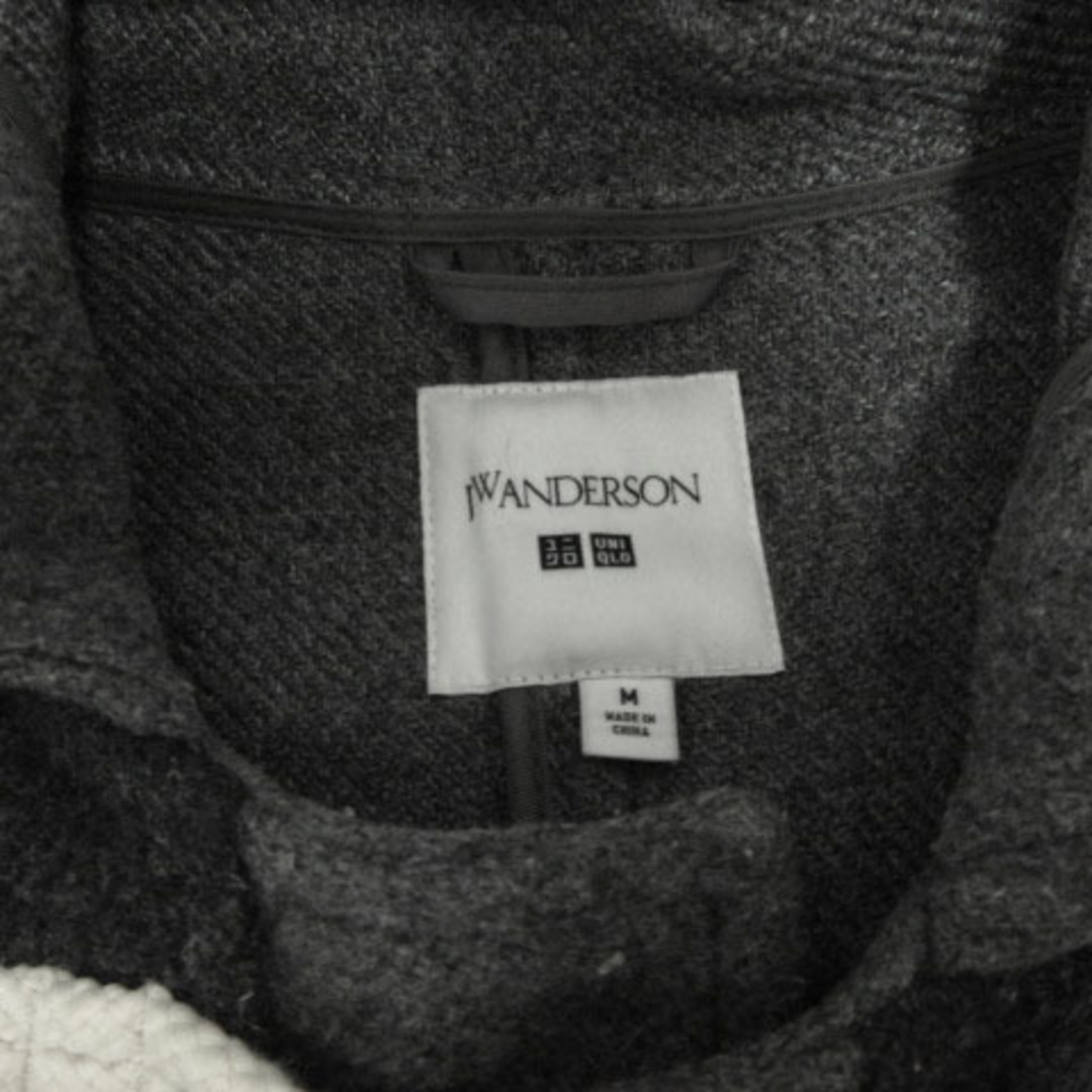 UNIQLO(ユニクロ)のユニクロ UNIQLO JWANDERSON ダッフルコート 配色 グレー M レディースのジャケット/アウター(ダッフルコート)の商品写真