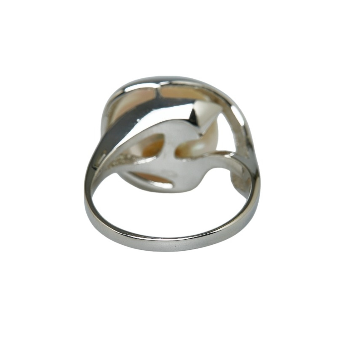 美品 Pt850 プラチナ リング 指輪 白蝶真珠 12.4mm 【1-0127434】 レディースのアクセサリー(リング(指輪))の商品写真