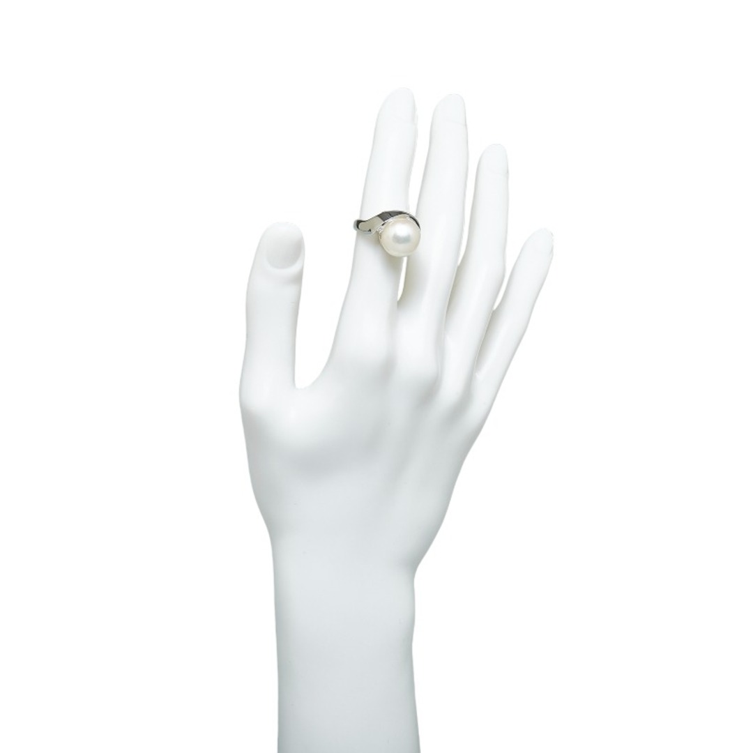 美品 Pt850 プラチナ リング 指輪 白蝶真珠 12.4mm 【1-0127434】 レディースのアクセサリー(リング(指輪))の商品写真