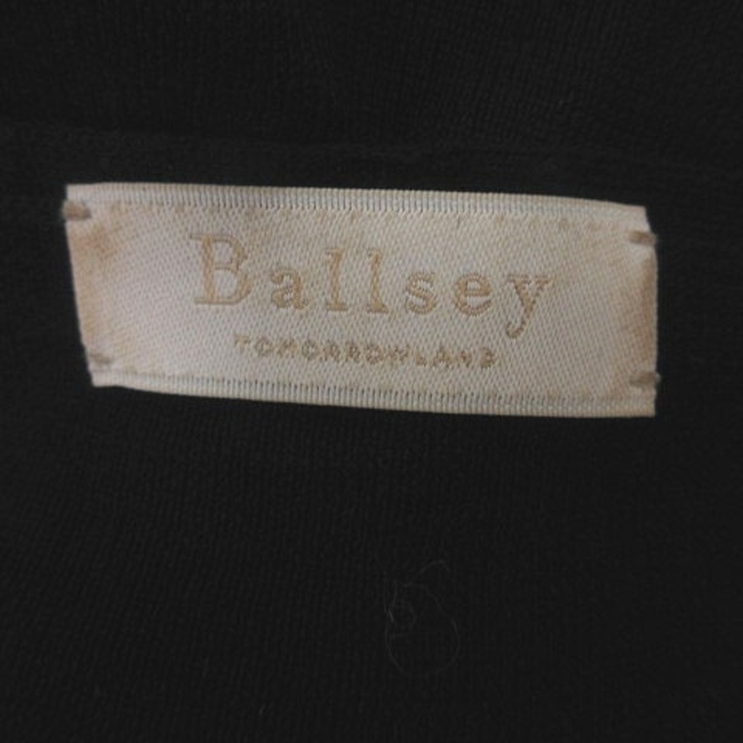 Ballsey(ボールジィ)のボールジー ニット カットソー Vネック ウール 長袖 38 黒 ブラック レディースのトップス(ニット/セーター)の商品写真