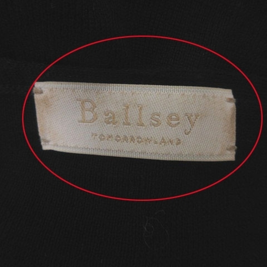Ballsey(ボールジィ)のボールジー ニット カットソー Vネック ウール 長袖 38 黒 ブラック レディースのトップス(ニット/セーター)の商品写真