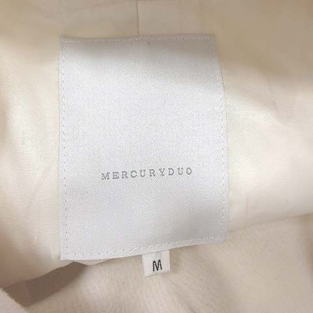 MERCURYDUO(マーキュリーデュオ)のマーキュリーデュオ ノーカラーコート シングル フォックスファー 総裏地 M 白 レディースのジャケット/アウター(その他)の商品写真