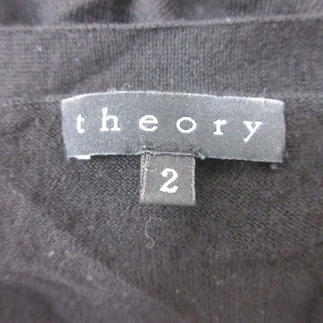 theory(セオリー)のセオリー ニット カットソー Vネック ウール 長袖 2 黒 ブラック レディースのトップス(ニット/セーター)の商品写真