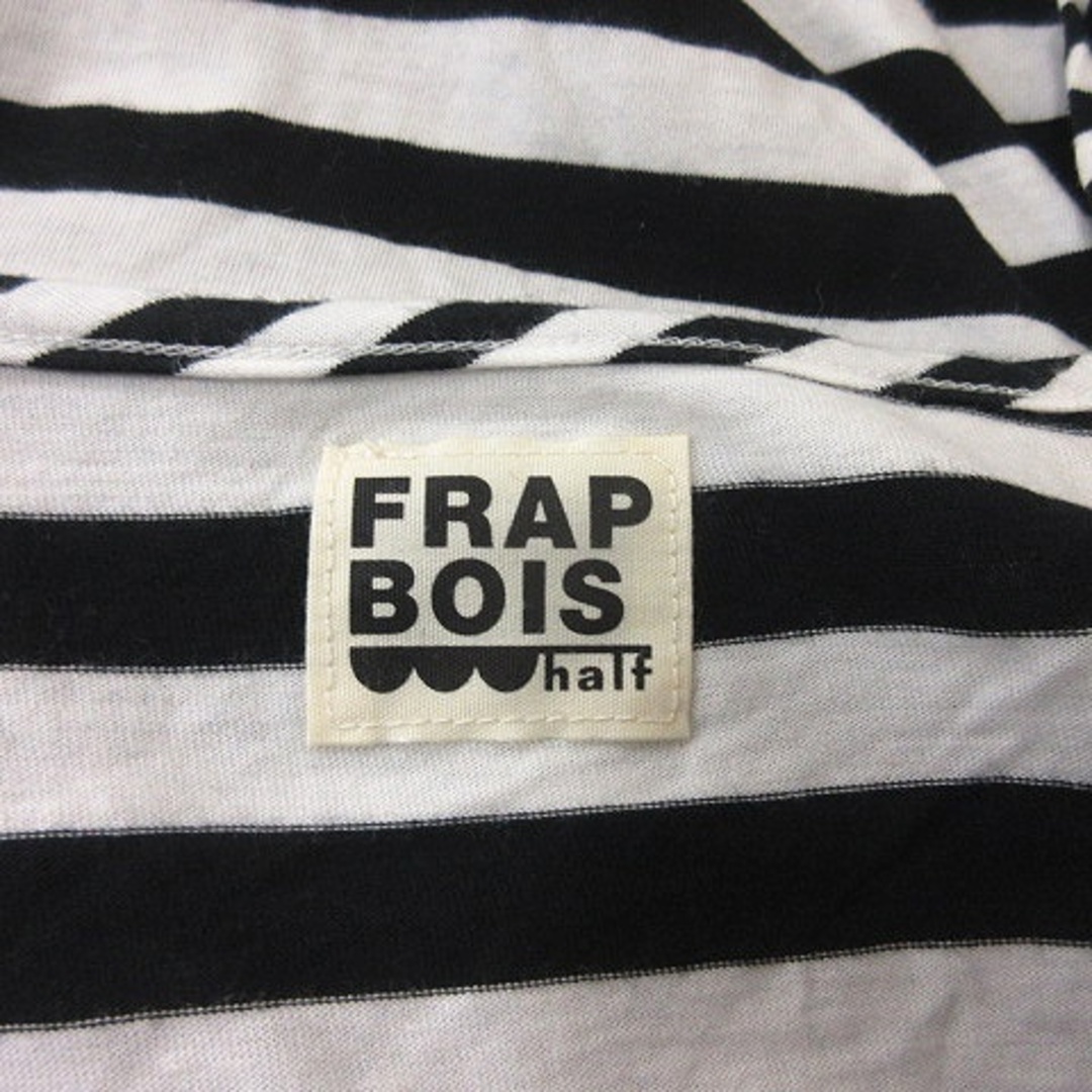 FRAPBOIS(フラボア)のフラボア カットソー ボーダー 長袖 1 黒 ブラック 白 ホワイト /YI レディースのトップス(カットソー(長袖/七分))の商品写真