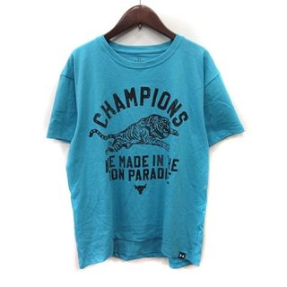 アンダーアーマー(UNDER ARMOUR)のアンダーアーマー Tシャツ カットソー 半袖 XL 青 ブルー /YI(Tシャツ/カットソー(半袖/袖なし))