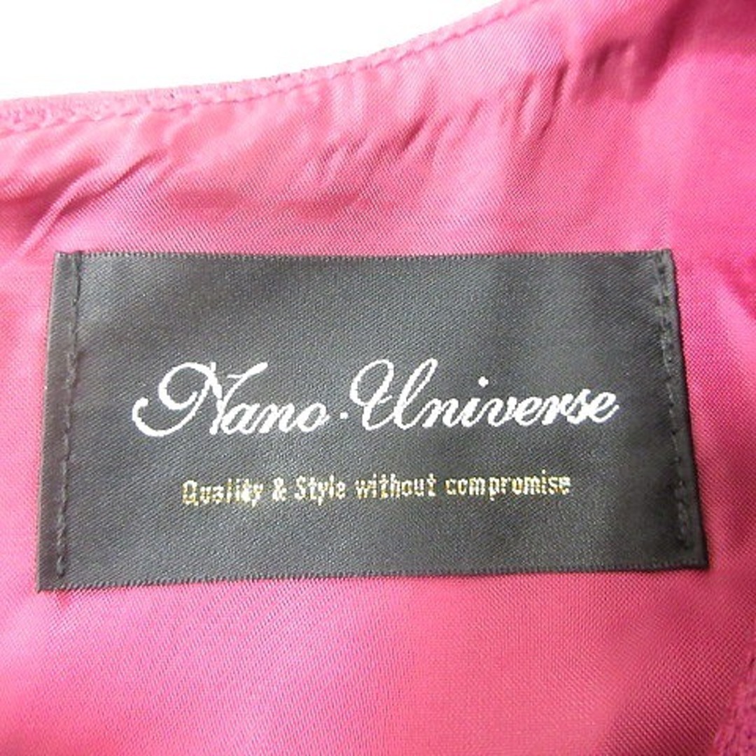 nano・universe(ナノユニバース)のナノユニバース ワンピース ひざ丈 七分袖 38 ピンク ■MO レディースのワンピース(ミニワンピース)の商品写真