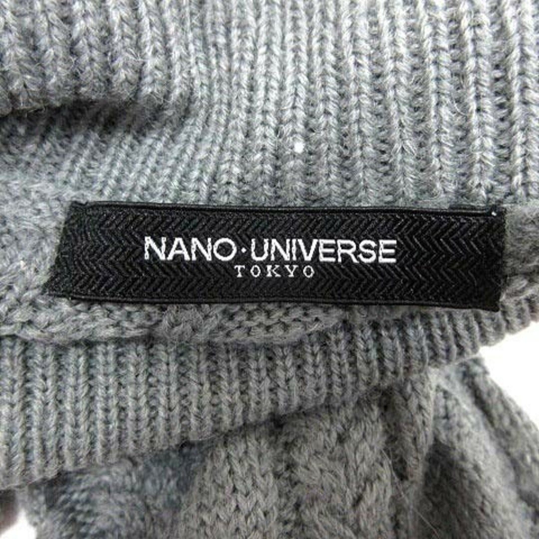 nano・universe(ナノユニバース)のnano universe ニット セーター ケーブル 長袖 S グレー ■MO メンズのトップス(ニット/セーター)の商品写真