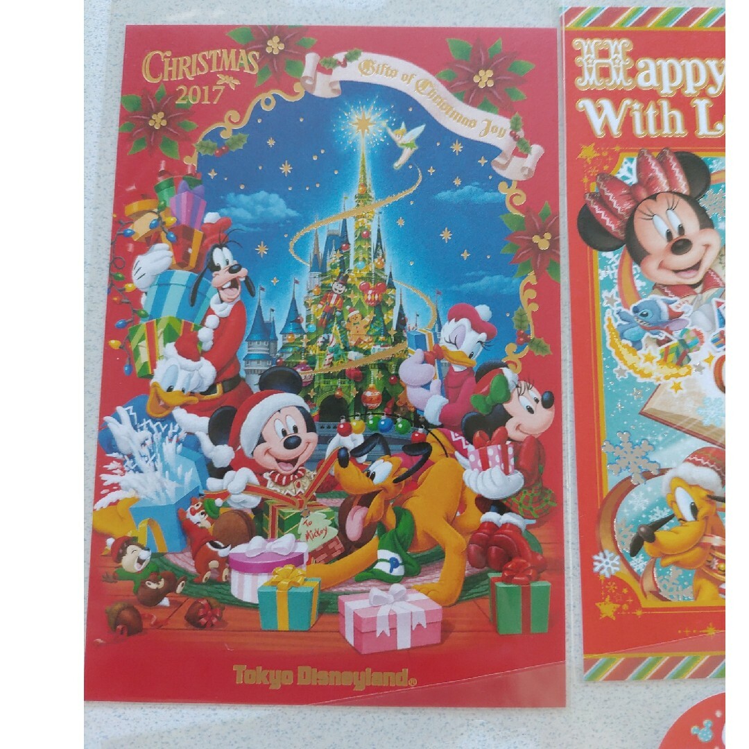 Disney(ディズニー)のディズニークリスマス　ミッキー　ミニー　ポストカード セット エンタメ/ホビーのおもちゃ/ぬいぐるみ(キャラクターグッズ)の商品写真