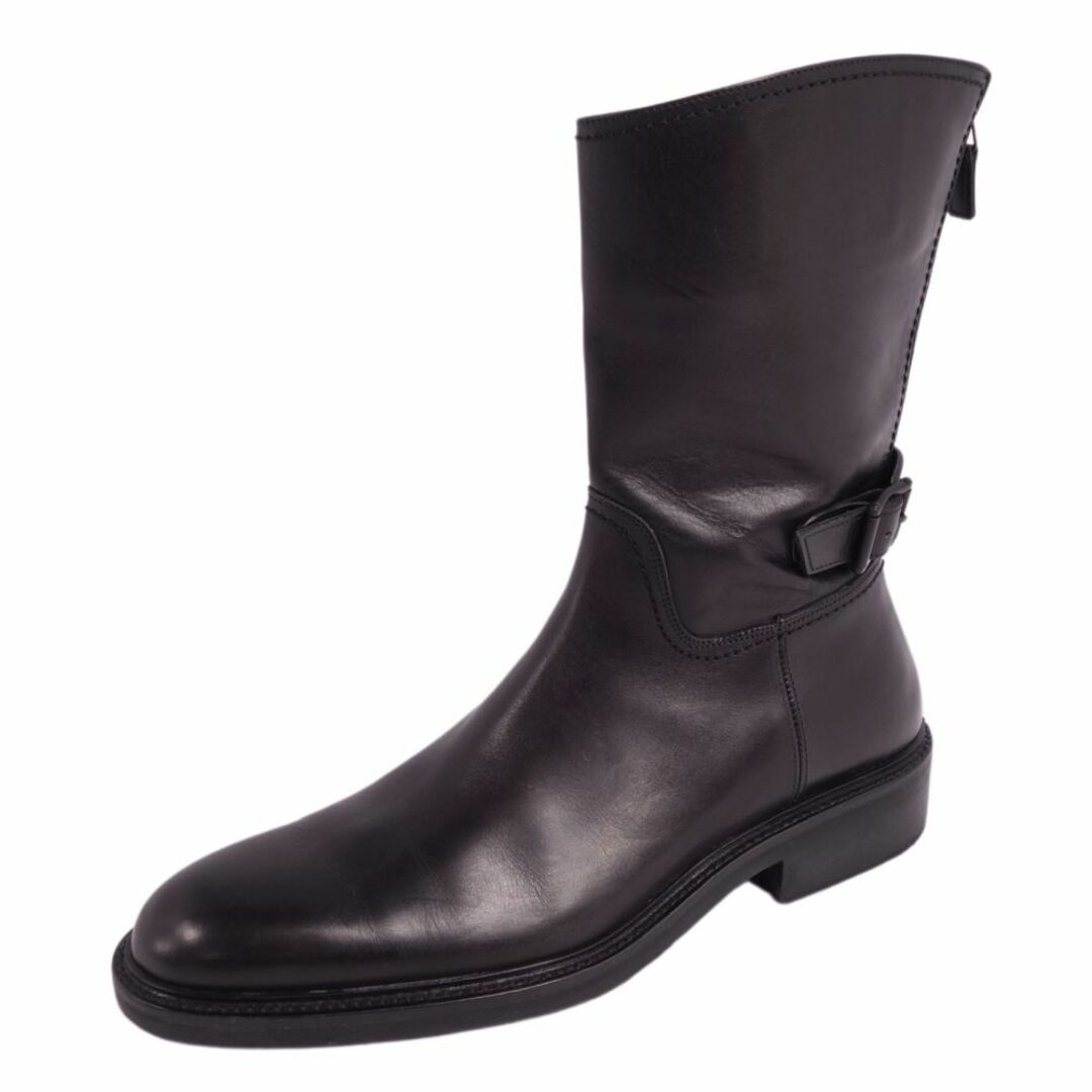 グッチ GUCCI ブーツ カーフレザー 本革 シューズ 靴 メンズ イタリア製 42 1/2E(27.5cm相当) ブラック