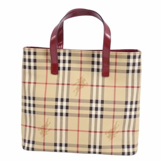 バーバリー(BURBERRY)の美品 バーバリー ロンドン BURBERRY LONDON バッグ ハンドバッグ トートバッグ チェック柄 カバン レディース ブラウン(ハンドバッグ)