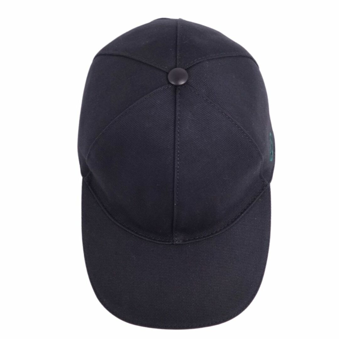美品 グッチ GUCCI キャップ GGロゴ インターロッキング刺繍 シェリーライン コットン 帽子 ユニセックス S(57cm) ブラック