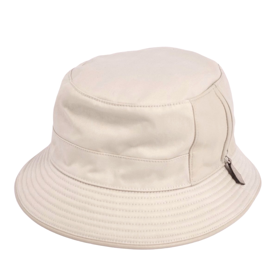 Hermes(エルメス)のエルメス HERMES ハット バケットハット ラムレザー コットン 帽子 レディース フランス製 60 ライトベージュ レディースの帽子(その他)の商品写真