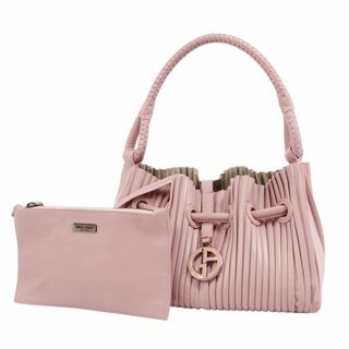 ジョルジオアルマーニ(Giorgio Armani)のジョルジオアルマーニ GIORGIO ARMANI バッグ ハンドバッグ トートバッグ プリーツ カーフレザー カバン レディース ピンク(ハンドバッグ)