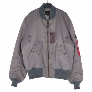 アルファインダストリーズ(ALPHA INDUSTRIES)のアルファインダストリーズ ALPHA INDUSTRIES ジャケット ブルゾン MA-1 フライトジャケット 中綿入り アウター メンズ L カーキベージュ(ミリタリージャケット)