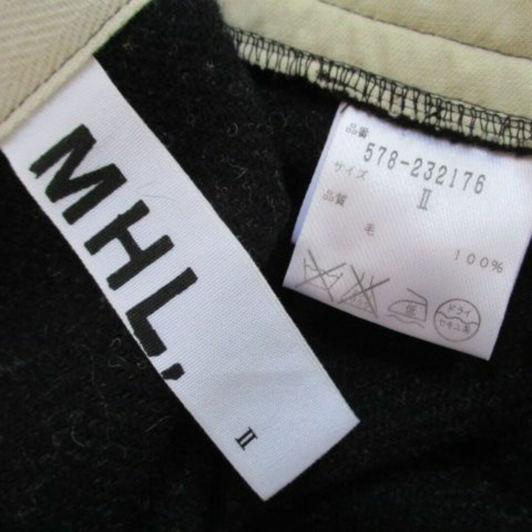 MARGARET JOSEFIN(マーガレットジョセフィン)のマーガレットハウエル MHL. ネイビー 濃紺 巻きスカート Ⅱ 日本製 美品 レディースのスカート(ひざ丈スカート)の商品写真
