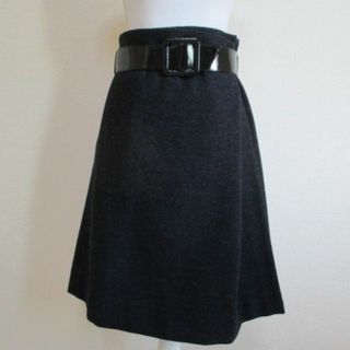 マーガレットジョセフィン(MARGARET JOSEFIN)のマーガレットハウエル MHL. ネイビー 濃紺 巻きスカート Ⅱ 日本製 美品(ひざ丈スカート)