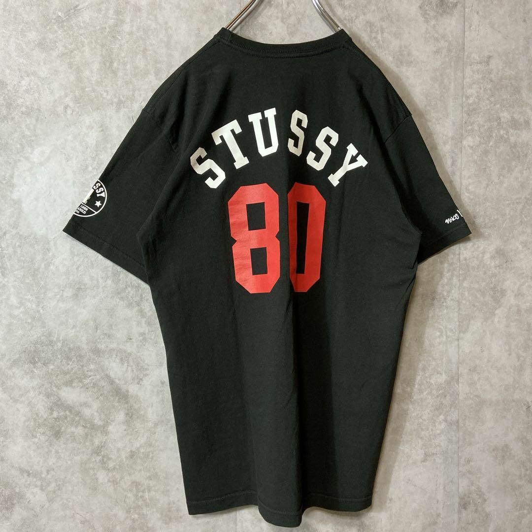 【メキシコ製、クラウンロゴ】stussy両面プリントロゴTシャツ黒sk8M