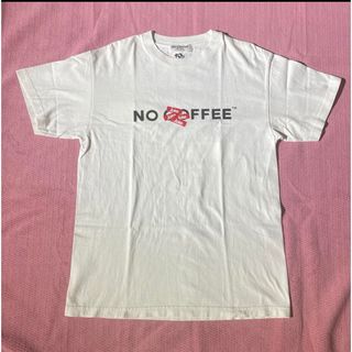 ノーコーヒー(NO COFFEE)のNO COFFEE × FRT コラボTシャツ　白　Mサイズ　訳ありお安く(Tシャツ/カットソー(半袖/袖なし))