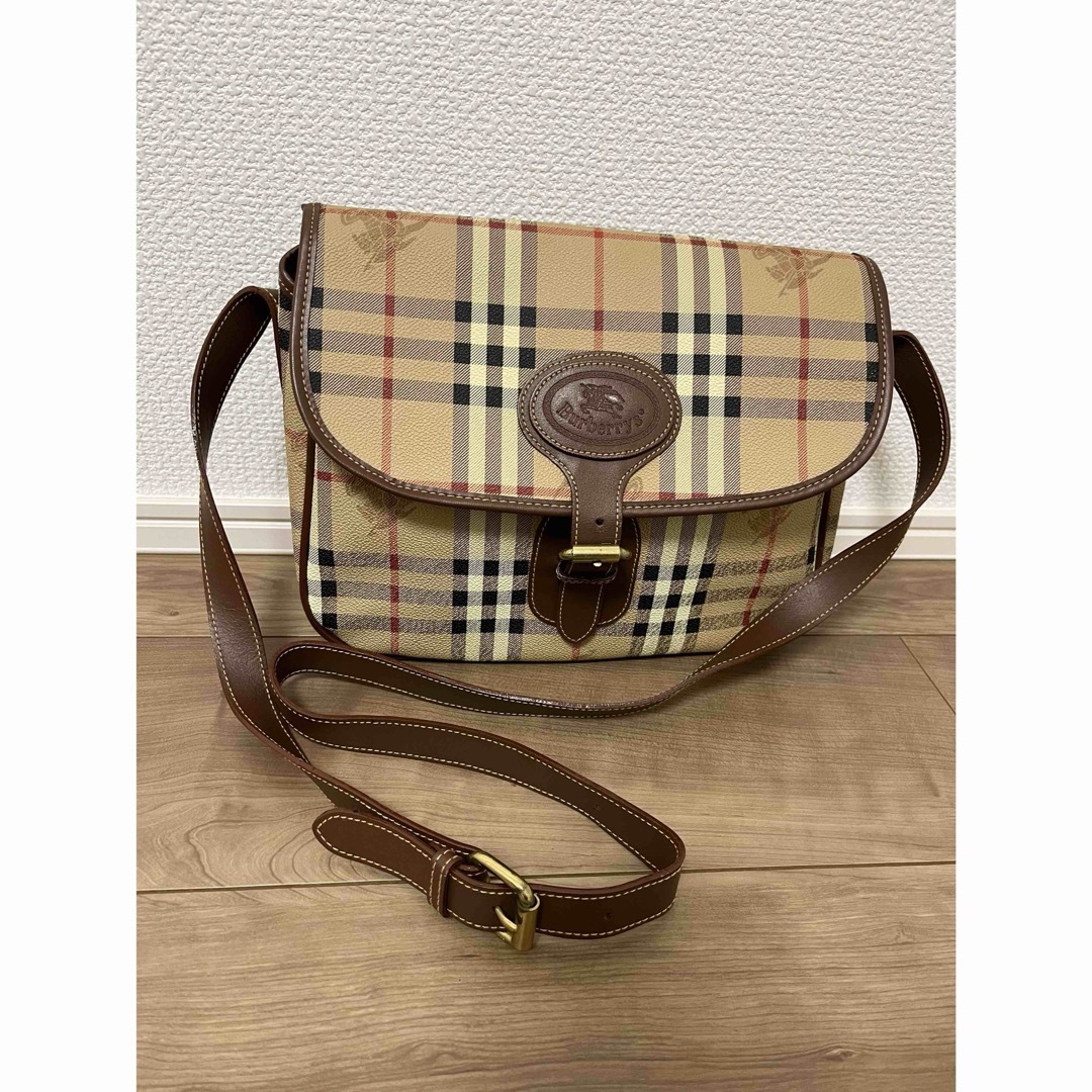 BURBERRY(バーバリー)のバーバリー　バーバリーズ　 ショルダーバッグ レザー PVC ノバチェック　  レディースのバッグ(ショルダーバッグ)の商品写真