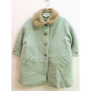 【冬物 新入荷!】♪キャラメル/caramel♪104cm コート ミントグリーン×グレー【中古】子供服 キッズ kids 女の子 冬 121132(ジャケット/上着)