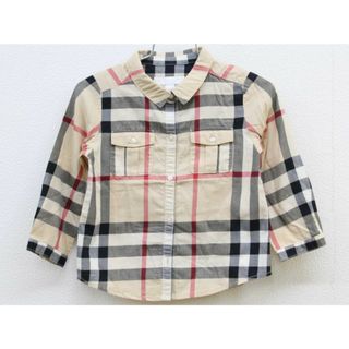 バーバリー(BURBERRY)の◇バーバリー/BURBERRY◇92cm 長袖シャツ ベージュ系【中古】子供服 キッズ kids ベビー服 baby 男の子 女の子 春秋冬 810132(シャツ/カットソー)