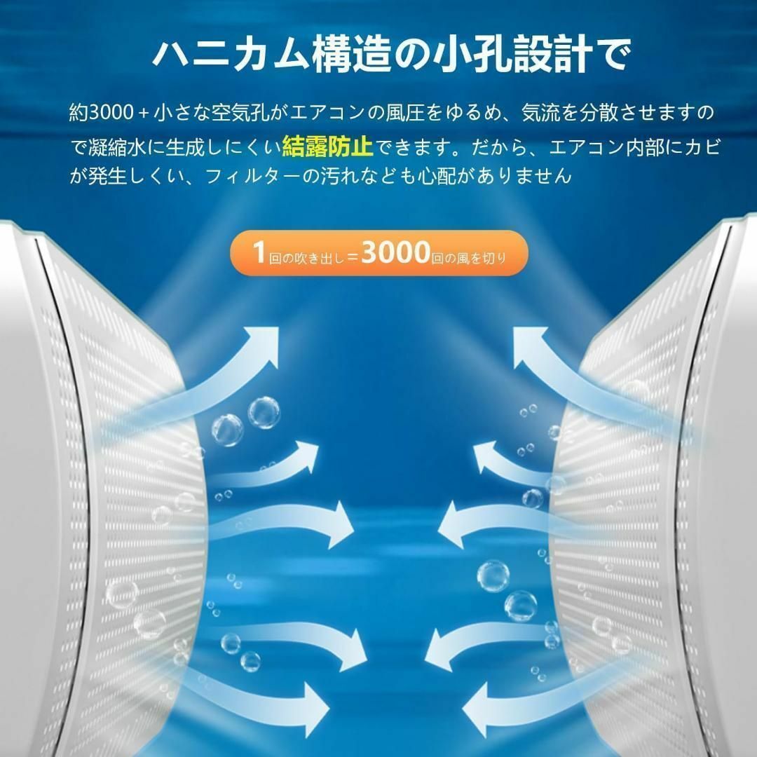 エアコン風よけカバー 壁掛け式 直撃風防止 節電 省エネ 取り付け簡単 スマホ/家電/カメラの冷暖房/空調(エアコン)の商品写真