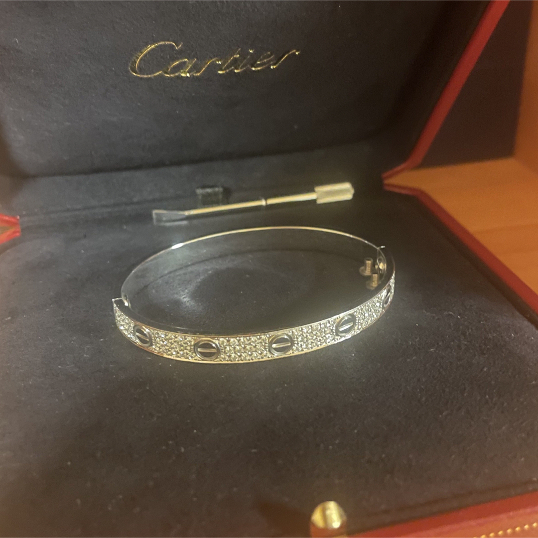 Cartier(カルティエ)のカルティエ ラブブレス WG ダイヤ 16 旧型 メンズのアクセサリー(ブレスレット)の商品写真