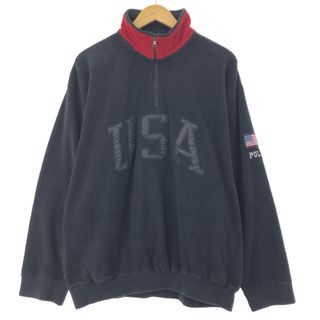 ラルフローレン(Ralph Lauren)の古着 90年代 ラルフローレン Ralph Lauren POLO SPORT ポロスポーツ USAロゴ フリースプルオーバー メンズL /eaa396916(その他)