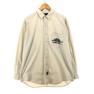 ラルフローレン(Ralph Lauren)の古着 90年代 ラルフローレン Ralph Lauren POLO by Ralph Lauren SPORTSMAN スポーツマン 長袖 コットンシャツ カナダ製 メンズL ヴィンテージ /eaa397901(シャツ)