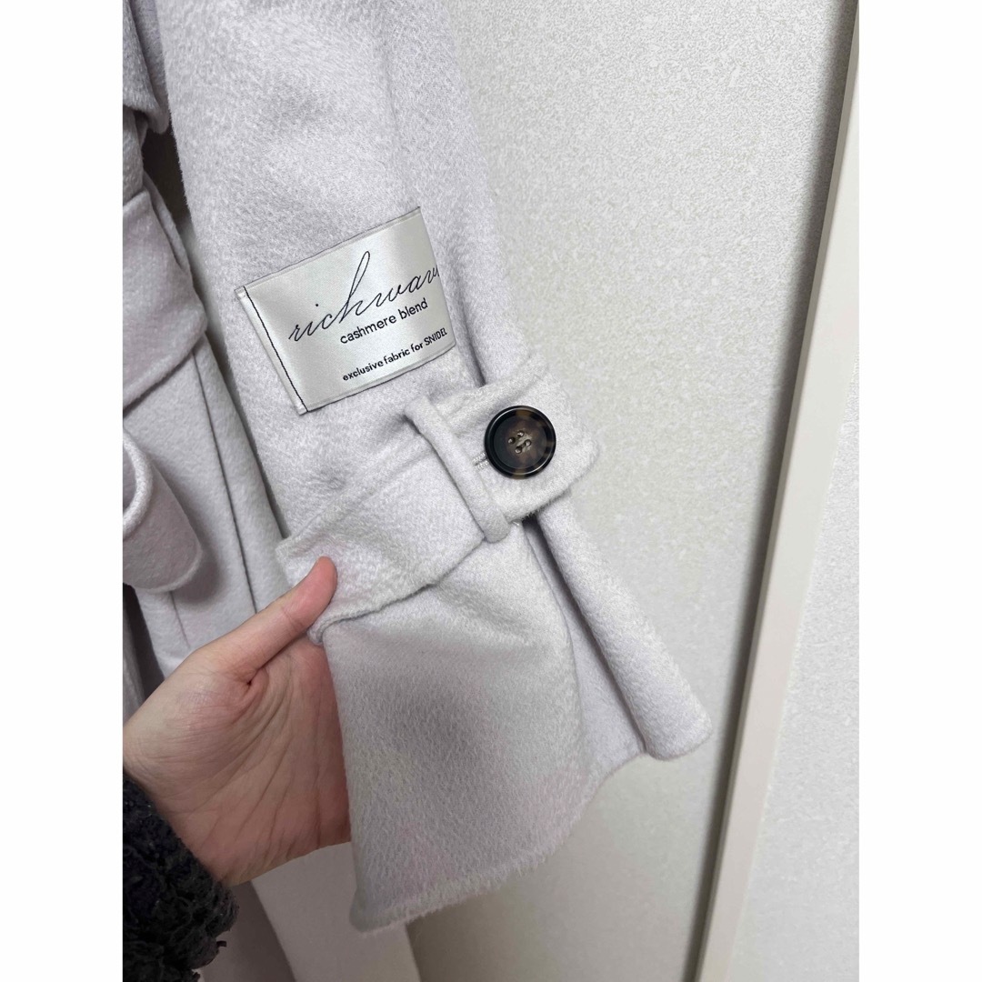 SNIDEL(スナイデル)の新品スナイデルSnidelウロコカシミアスタンドカラーコート レディースのジャケット/アウター(ロングコート)の商品写真