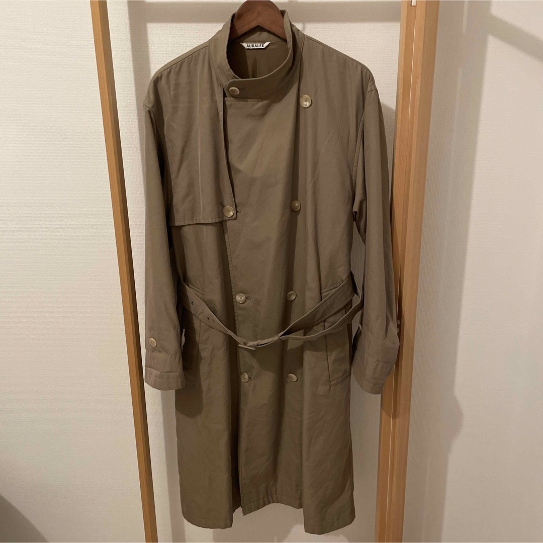 オーラリー WASHED FINX CUPRO TWILL LONG COAT - ジャケット/アウター