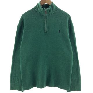 ラルフローレン(Ralph Lauren)の古着 ラルフローレン Ralph Lauren POLO by Ralph Lauren コットンニットハーフジップセーター メンズXXL /eaa381032(ニット/セーター)