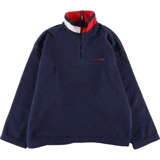 トミーヒルフィガー(TOMMY HILFIGER)の古着 90年代 トミーヒルフィガー TOMMY HILFIGER ハーフジップ フリースプルオーバー メンズL ヴィンテージ /eaa397098(その他)