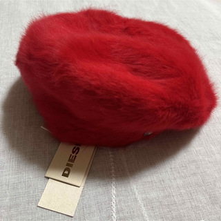 ディーゼル(DIESEL)の【新品・ラッピング袋付き】ディーゼル　ベレー帽　赤(ハンチング/ベレー帽)