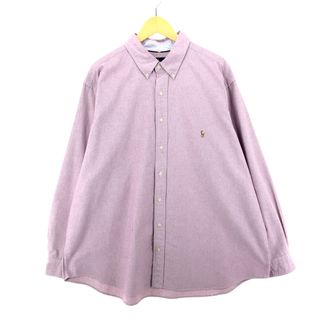 ラルフローレン(Ralph Lauren)の古着 ラルフローレン Ralph Lauren RALPH LAUREN 長袖 ボタンダウンシャツ メンズXXL /eaa397905(シャツ)