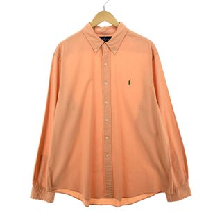 ラルフローレン(Ralph Lauren)の古着 ラルフローレン Ralph Lauren CUSTOM FIT 長袖 ボタンダウンシャツ メンズXXL /eaa397911(シャツ)