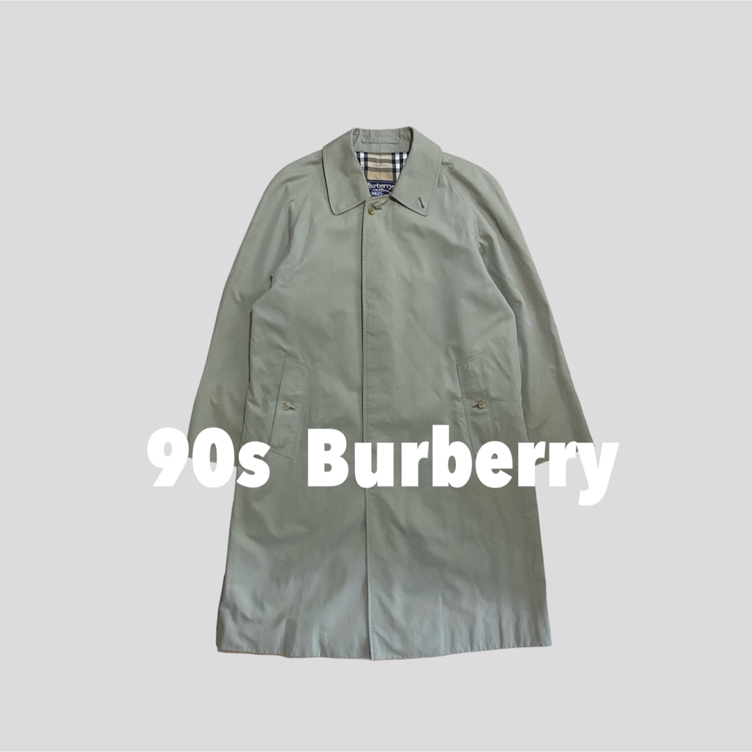 BURBERRY(バーバリー)の【S】90s Burberry ステンカラーコート 英国製 古着 ビンテージ メンズのジャケット/アウター(ステンカラーコート)の商品写真