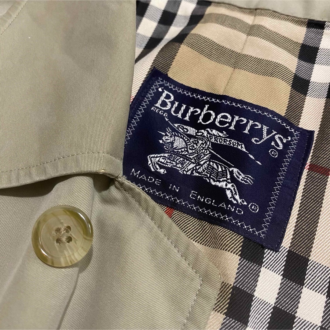 BURBERRY(バーバリー)の【S】90s Burberry ステンカラーコート 英国製 古着 ビンテージ メンズのジャケット/アウター(ステンカラーコート)の商品写真