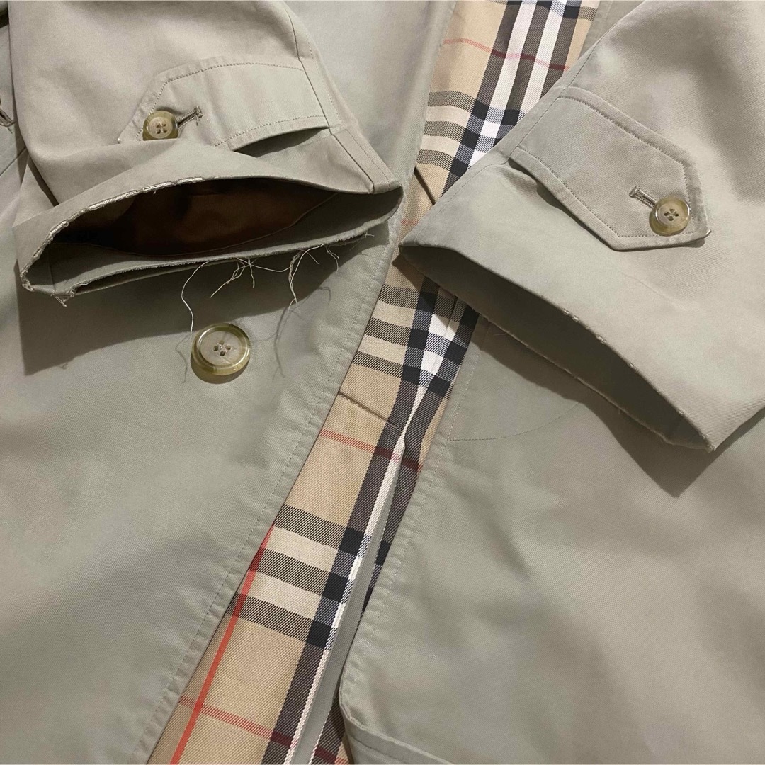 BURBERRY(バーバリー)の【S】90s Burberry ステンカラーコート 英国製 古着 ビンテージ メンズのジャケット/アウター(ステンカラーコート)の商品写真