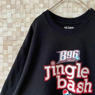 アメリカ古着 jingle bash ラジオ ペプシ スウェット ブラック黒 M(スウェット)