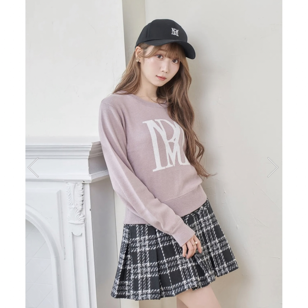 SNIDEL(スナイデル)の大谷映美里　RM logo knit_M size【pink】 レディースのトップス(ニット/セーター)の商品写真