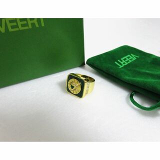 VEERT オニキス リング ゴールド グリーン 10 ユニセックス アメリカ製(リング(指輪))