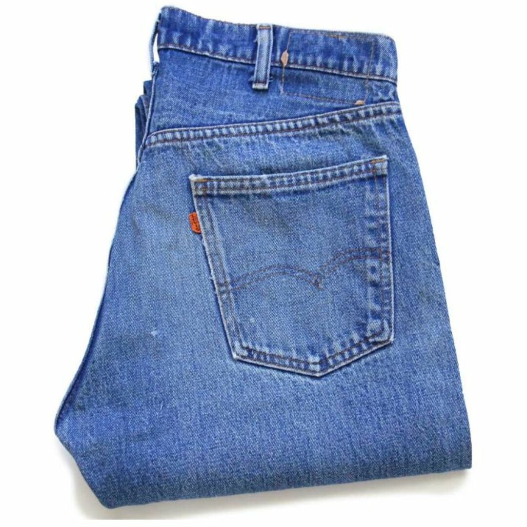 コットンサイズ表記80s USA製 Levi'sリーバイス 505 ダメージ デニムパンツ w35 L32★124 オールド ビンテージ ジーンズ ストレート ハチマル ヒゲ