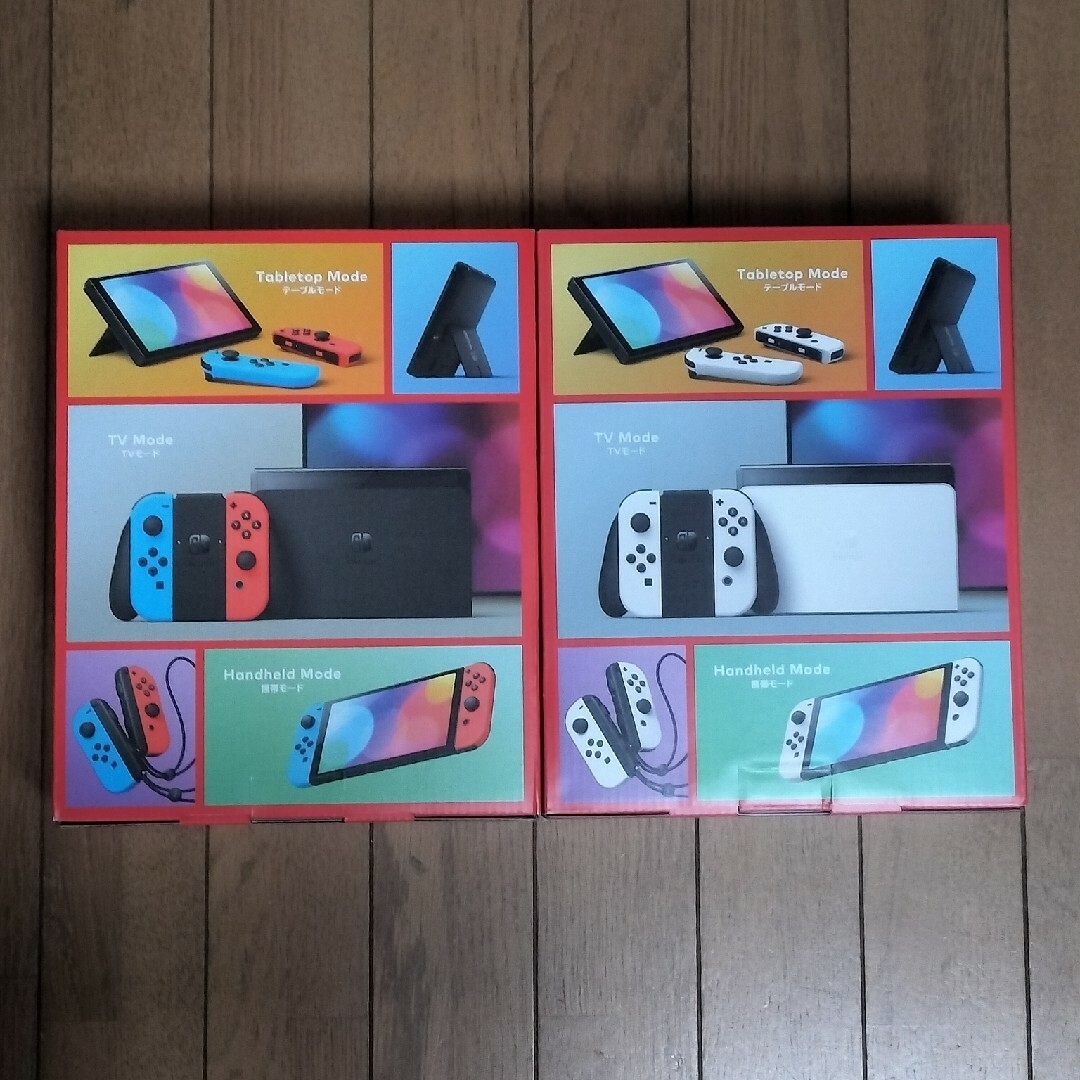 Nintendo Switch(ニンテンドースイッチ)の新品未使用品　ニンテンドースイッチ有機ELモデル　2台セット　送料無料 エンタメ/ホビーのゲームソフト/ゲーム機本体(家庭用ゲーム機本体)の商品写真