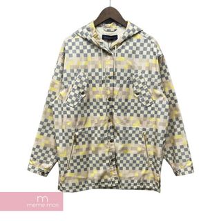 ルイヴィトン(LOUIS VUITTON)のLOUIS VUITTON 2022SS Damier Pattern Parka Jacket 1AA82W ルイヴィトン ダミエパターンパーカージャケット ナイロンブルゾン ピクセルダミエ 総柄ロゴ メタルロゴボタン ベージュ サイズ38【231126】【新古品】【me04】(その他)