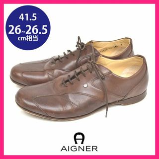 アイグナー(AIGNER)のアイグナー ロゴ レザー メンズスニーカー 41.5(約26-26.5cm)(スニーカー)