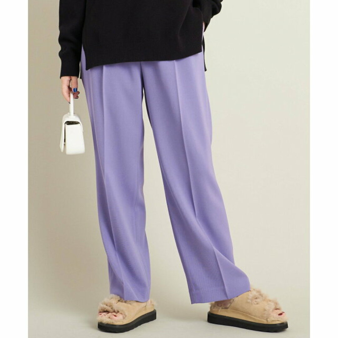 BEAUTY&YOUTH UNITED ARROWS(ビューティアンドユースユナイテッドアローズ)の【PURPLE】ポリエステル タックワイドパンツ -ウォッシャブル- レディースのパンツ(その他)の商品写真