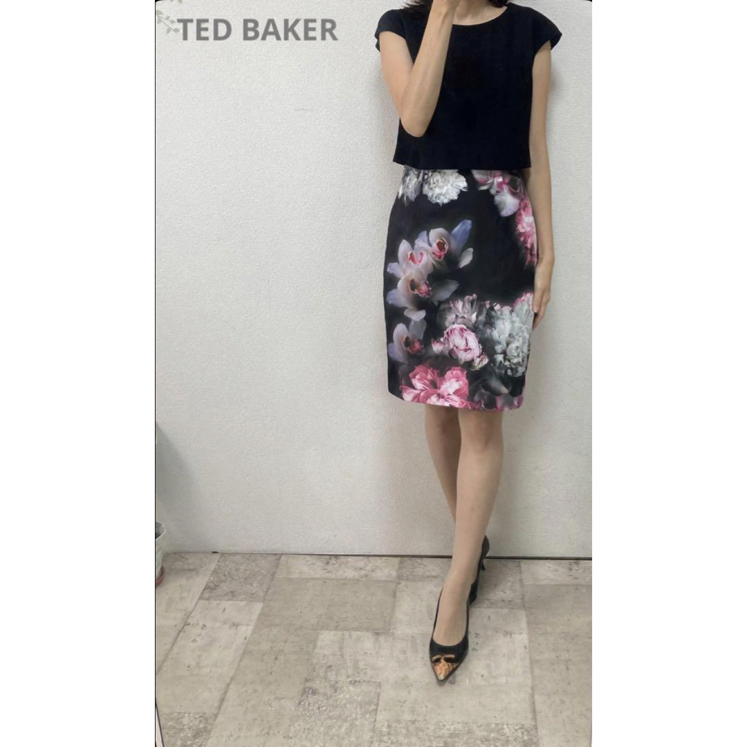 【新品】TED BAKER　花柄　膝丈　ワンピース　ドレス　テッドベーカー