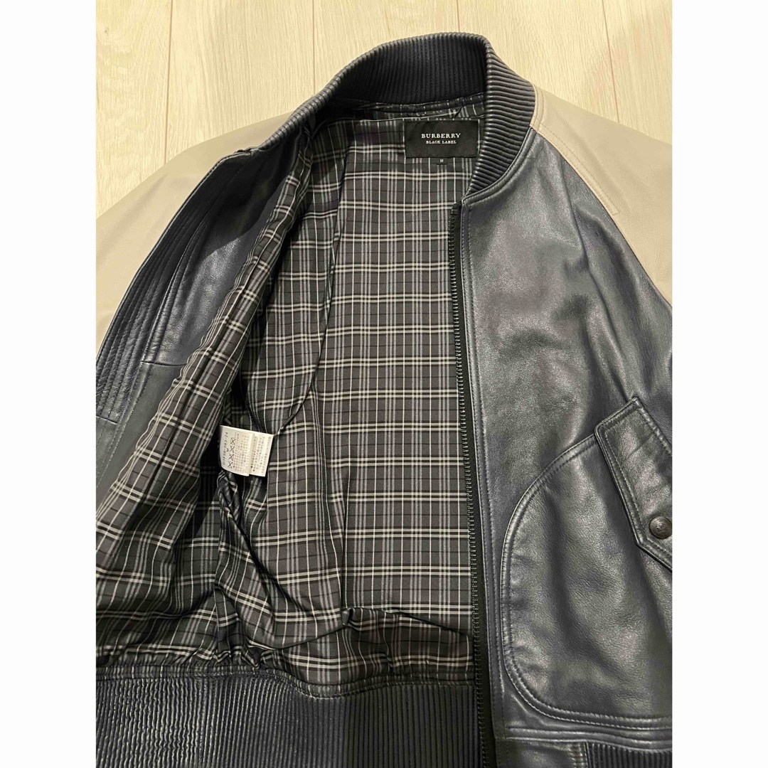 BURBERRY BLACK LABEL(バーバリーブラックレーベル)のBURBERRY BLACK LABEL レザージャケット メンズのジャケット/アウター(レザージャケット)の商品写真